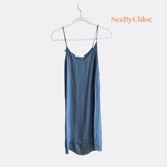 See by Chloé Slip Dress – Mirage Blue – Size 34 – Excellent Condition - Picture 1 of 4